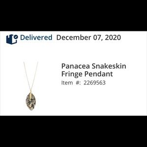 Panacea snakeskin and gold necklace